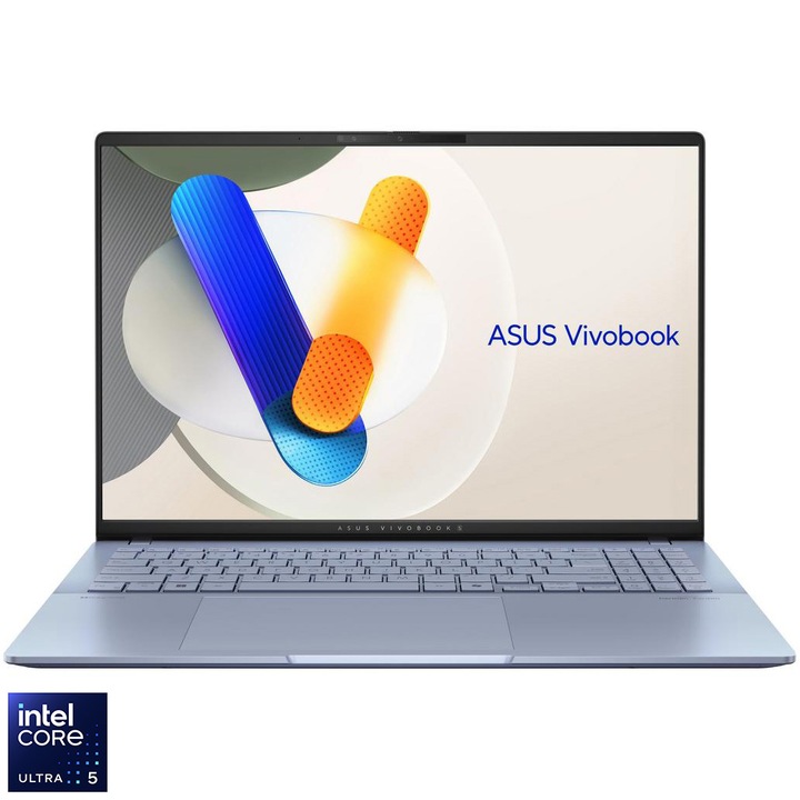 Лаптоп ASUS Vivobook S 16 OLED S5606MA, Intel® Core™ Ultra 5 125H, 16'', 3.2K, OLED, 120Hz, 16GB LPDDR5X, 1TB SSD, Intel® Arc™ Graphics, Windows 11 Home, Blue