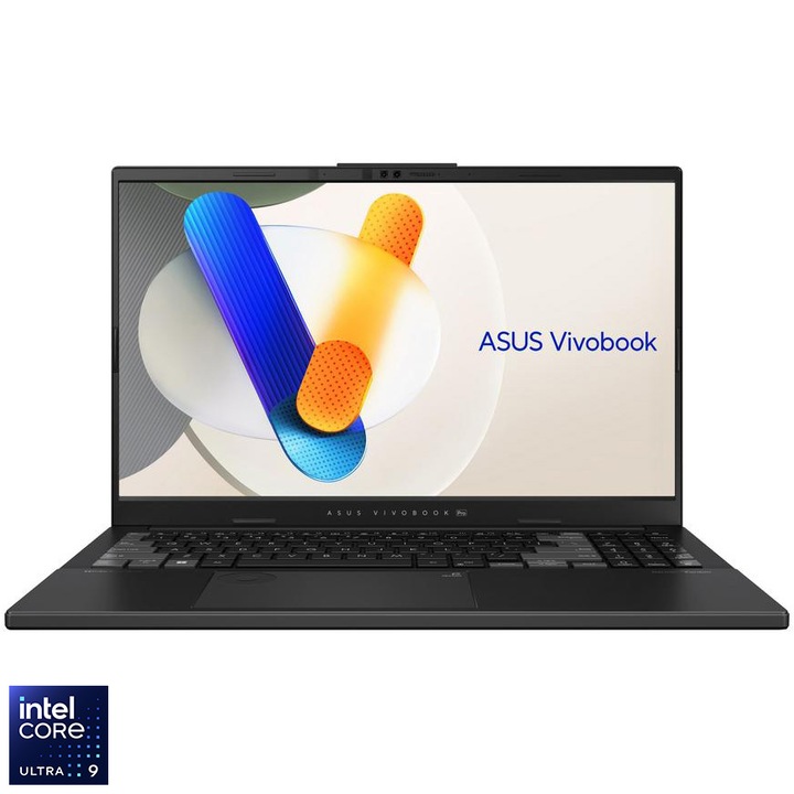 Laptop ASUS Vivobook Pro 15 OLED N6506MU cu procesor Intel® Core™ Ultra 9 185H pana la 5.1GHz, 15.6'', 3K, OLED, 120Hz, 24GB DDR5, 1TB SSD, NVIDIA® GeForce RTX™ 4050 6GB GDDR6, No OS, Earl Grey