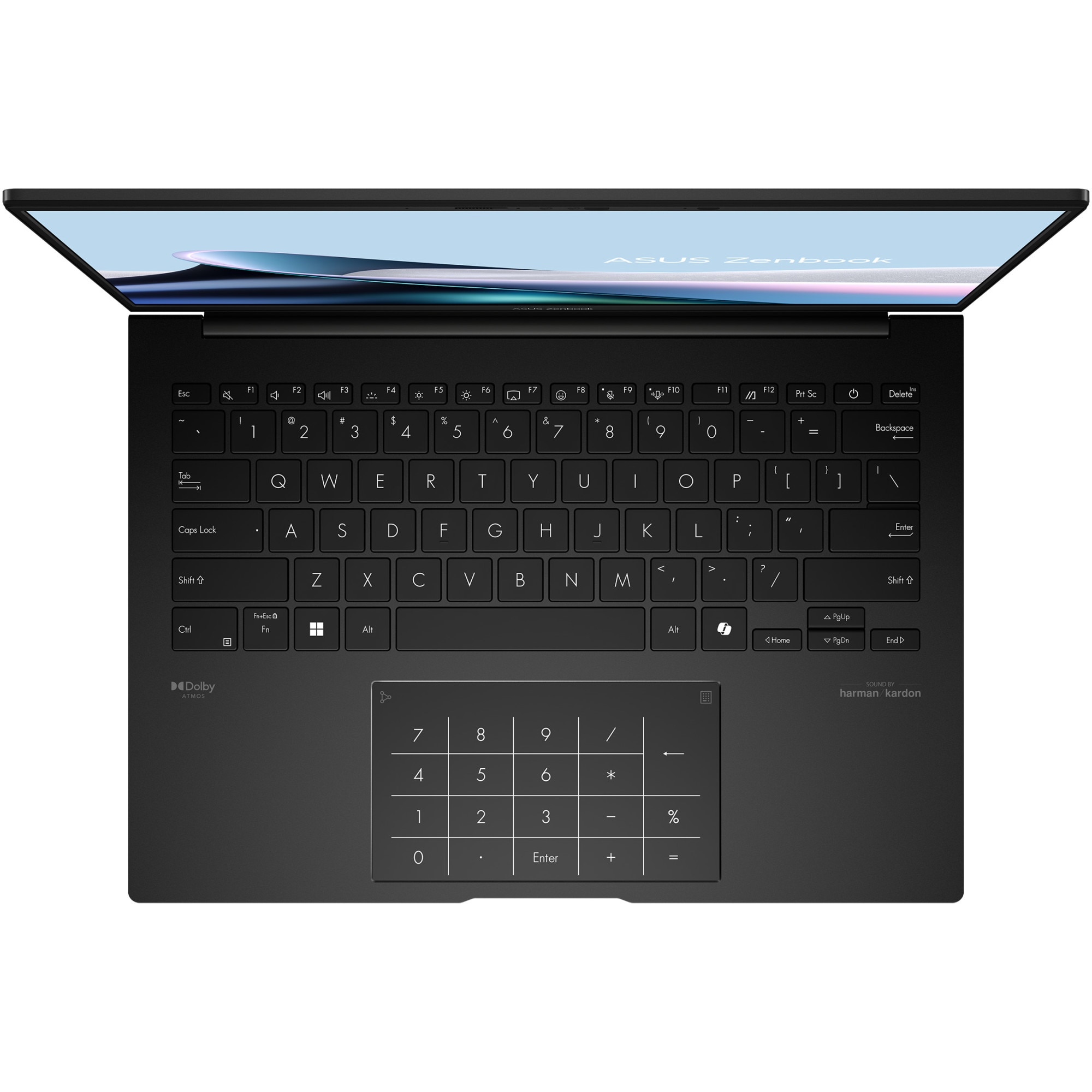 Laptop ASUS Zenbook 14 UM3406KA cu procesor AMD Ryzen™ AI 7 350 pana la 5.0GHz, 14'', 3K, OLED, 120Hz, 32GB LPDDR5X RAM, 1TB SSD, AMD Radeon™ Graphics, Windows 11 Pro, Jade Black