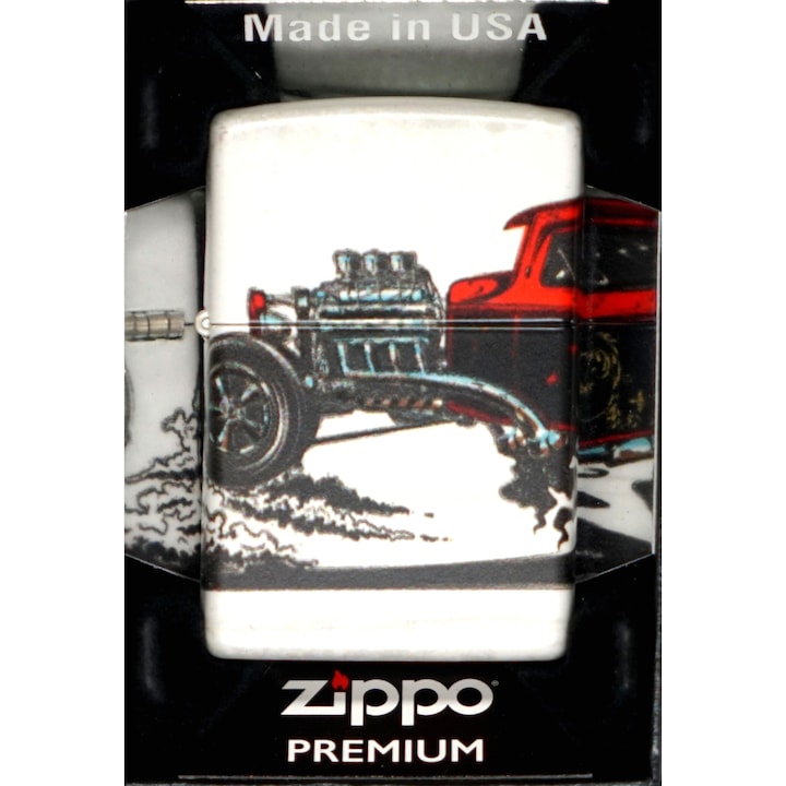 Bricheta Zippo Hot Rod, Metal, Benzina