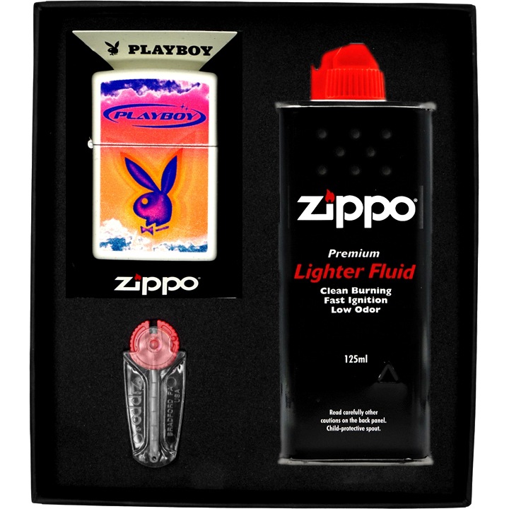 Set Bricheta Zippo Playboy, Multicolor, in Cutie Cadou