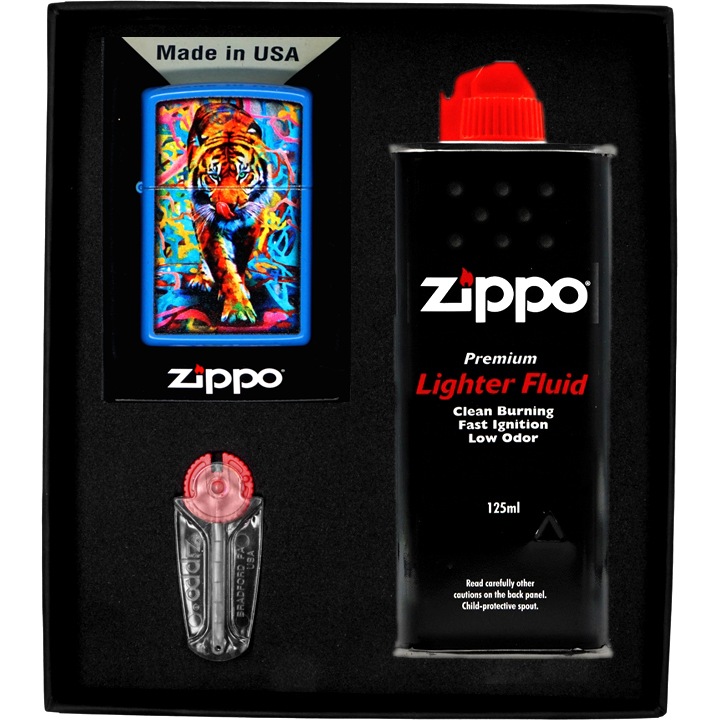 Set Bricheta Zippo Tiger, Multicolor, in Cutie Cadou
