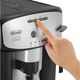 Espressor automat De'Longhi Caffe Corso ESAM 2800, Sistem manual de spumare, Rasnita cu 13 setari, 15 Bar, 1.8 l, Negru – Argintiu