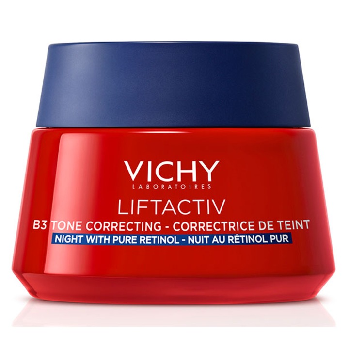 Crema de noapte anti-rid cu retinol pur si niacinamida Vichy Liftactiv B3 anti-pete pigmentare brune , 50 ml