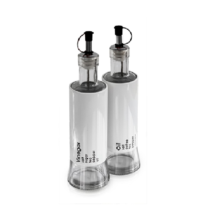 Set 2 oliviere, HORECANO, Sticla, 320ml, 2, Alb