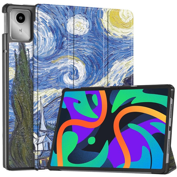 Калъф за Lenovo Tab M11 11 инча UltraSlim тип стойка Smart auto sleep/wake-up Aiyando, starry night