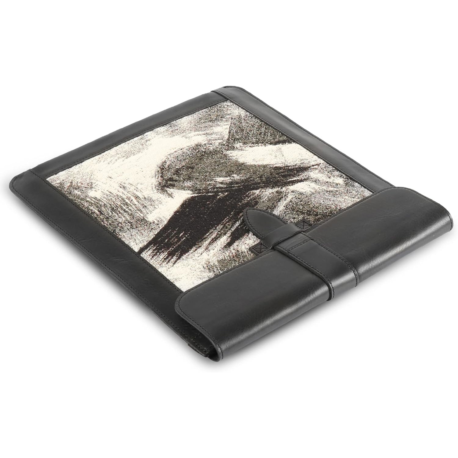 Husa neagra din piele naturala pentru tableta dimensiuni interioare 31 x 24 cm, Londo