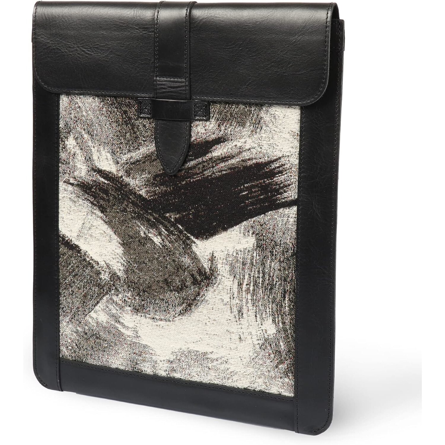 Husa neagra din piele naturala pentru tableta dimensiuni interioare 31 x 24 cm, Londo