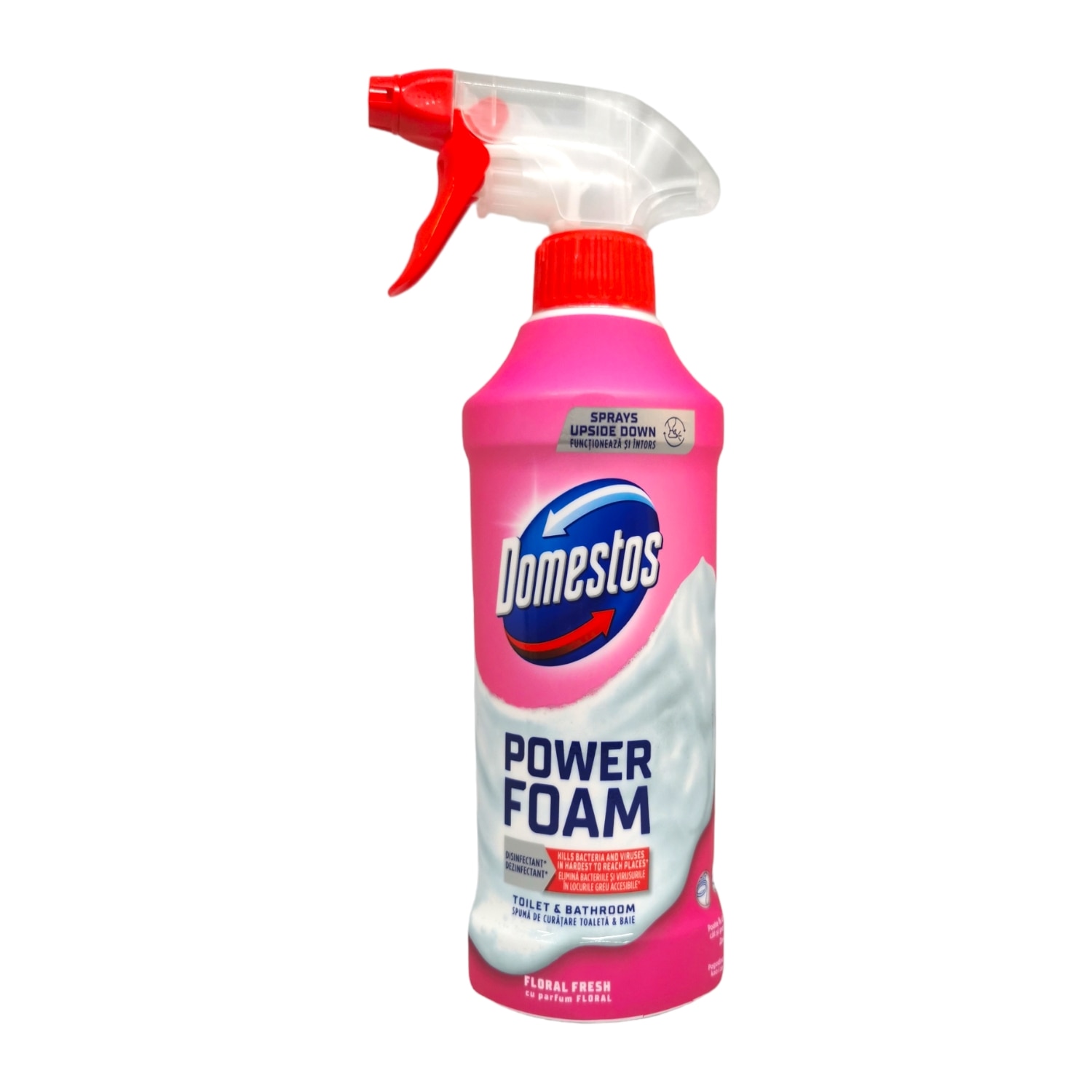 Пяна за почистване на баня и тоалетна Domestos, Без аромат на белина ...
