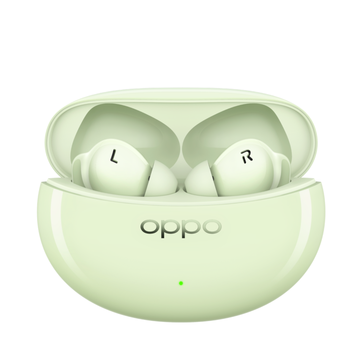 Безжични слушалки, Oppo, Enco Free3, DNN, IP55, Green Bamboo