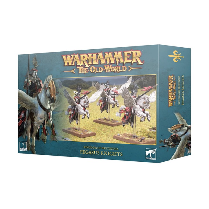 Разширение на игра Warhammer The Old World Pegasus Knights Kingdom of Bretonnia, Games Workshop, 51 части, Сив