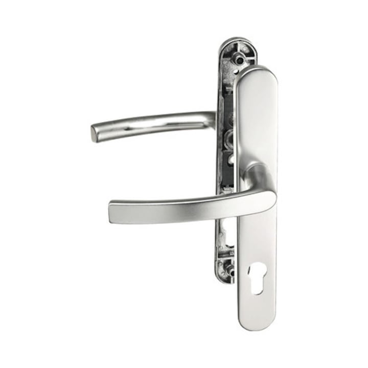 Manere Usa Cu Sild Pm-technic Bati 92/250 Mm Argintiu, Pentru Tamplarie Pvc