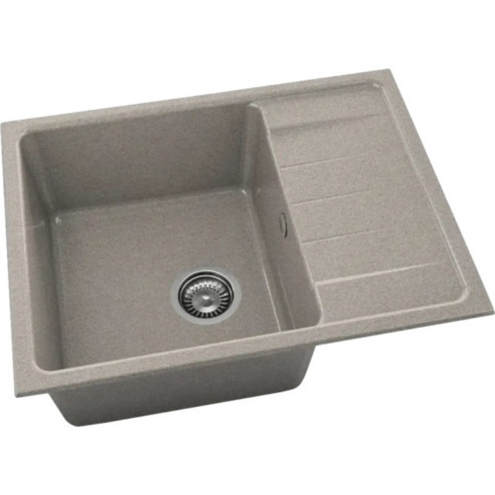 Chiuveta Bucatarie Granixit Cu O Cuva Fat Avangard 238 65x49 Cm, Cu Picurator, Reversibila, Sahara