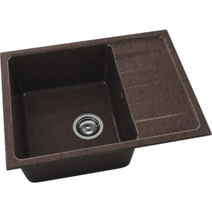 Chiuveta Bucatarie Granixit Cu O Cuva Fat Avangard 238 65x49 Cm, Cu Picurator, Reversibila, Sandstone