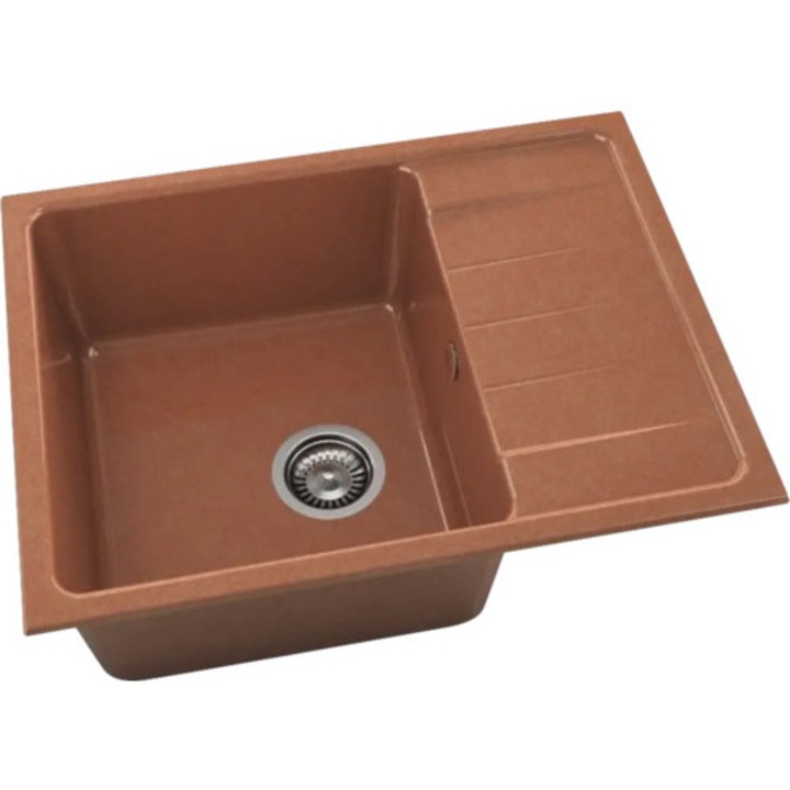 Chiuveta Bucatarie Granixit Cu O Cuva Fat Avangard 238 65x49 Cm, Cu Picurator, Reversibila, Siberian Wallflower