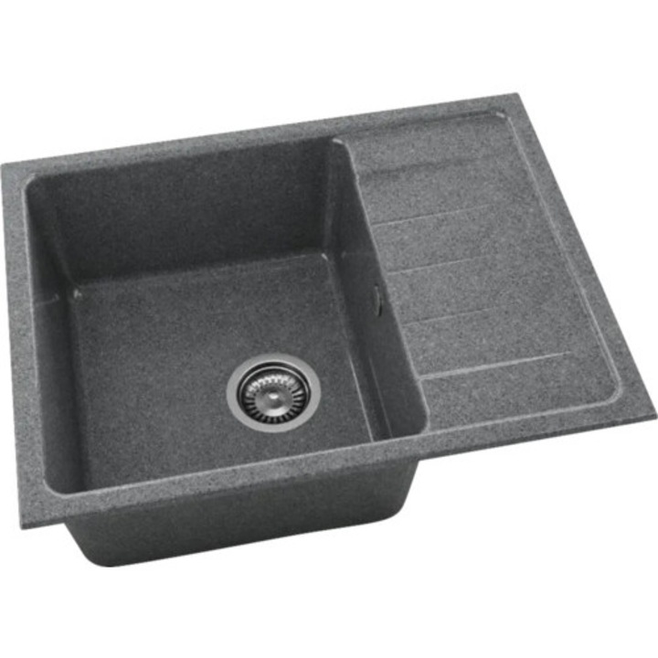 Chiuveta Bucatarie Granixit Cu O Cuva Fat Avangard 238 65x49 Cm, Cu Picurator, Reversibila, Slate