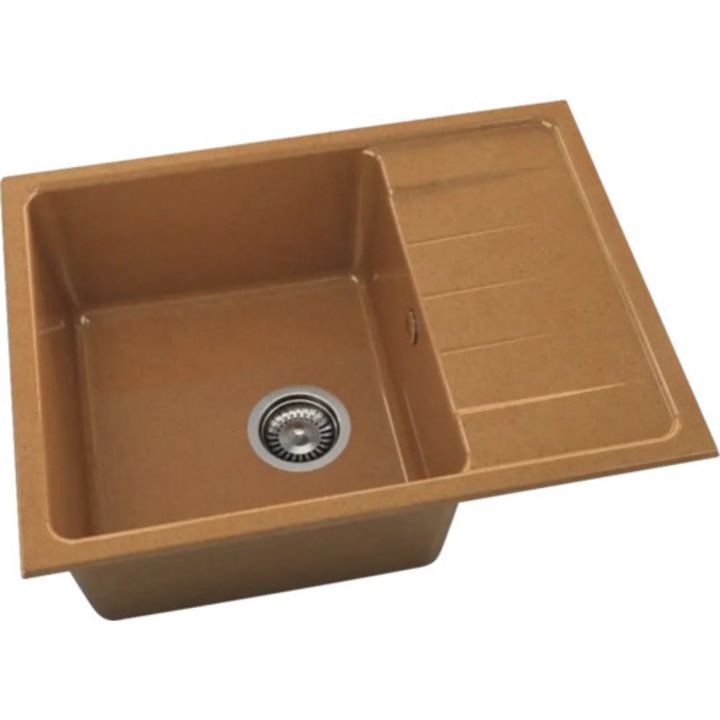 Chiuveta Bucatarie Granixit Cu O Cuva Fat Avangard 238 65x49 Cm, Cu Picurator, Reversibila, Tigris