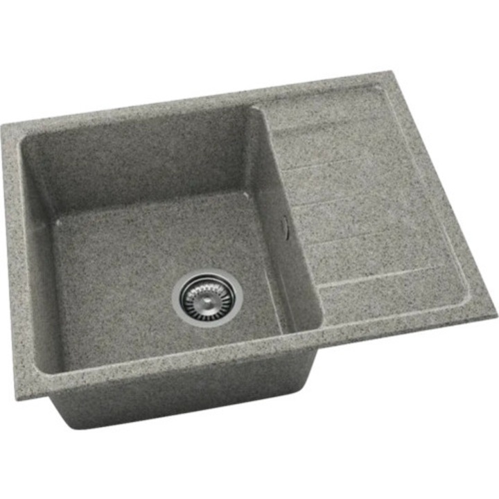 Chiuveta Bucatarie Granixit Cu O Cuva Fat Avangard 238 65x49 Cm, Cu Picurator, Reversibila, Tweed