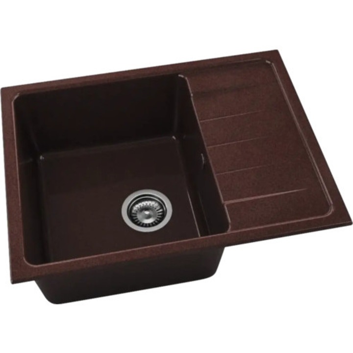 Chiuveta Bucatarie Granixit Cu O Cuva Fat Avangard 238 65x49 Cm, Cu Picurator, Reversibila, Volcano