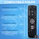 Telecomanda universala Philips, compatibila cu toate televizoarele Philips LCD/LED Smart, TEMIX®, baterii incluse