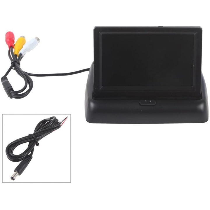 Monitor Color TFT LCD 4.3 Rabatabil, rezolutie 480 x 272, 13.5×11.2×2.05cm, Negru
