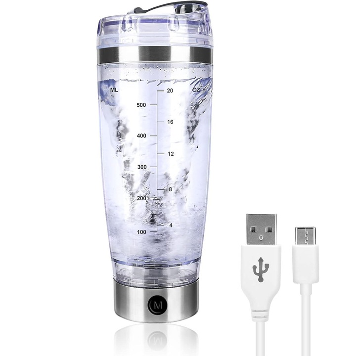 Hordozható elektromos shaker 600 ml USB töltéssel