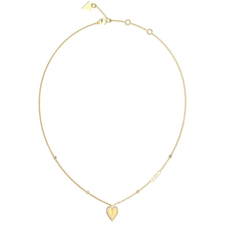 Colier Guess Love Me Tender inima si cristale JUBN03241JWYGT-U, Auriu ...