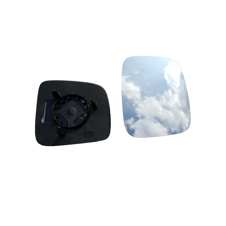 Sticla Oglinda, Dreapta, Am Volkswagen T5, Caddy 3 2003-2012, Argintiu/Negru