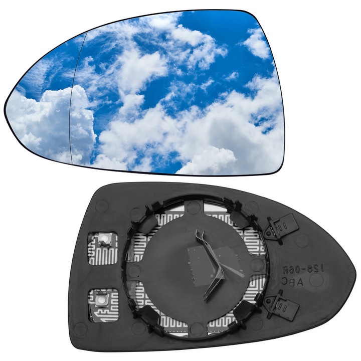 Camera Oglinda Stanga Incalzita, Inlocuitor, Pentru Opel Corsa D E 2006-2014, Asferica, Incalzita, Partea Stanga, Noua In Ambalaj, Alba