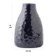 Комплект от 3 черни декоративни вази, Керамика, HoneyComb Design, 14 x 9,4 см, Черни