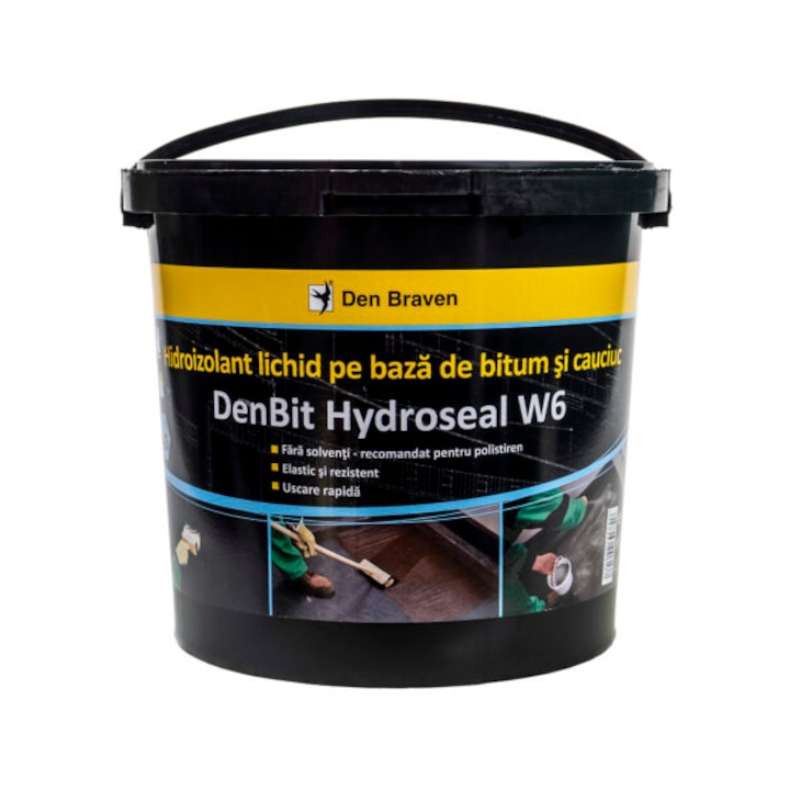 Течна хидроизолация на база битум и каучук, DenBit Hydroseal W6, 10 кг