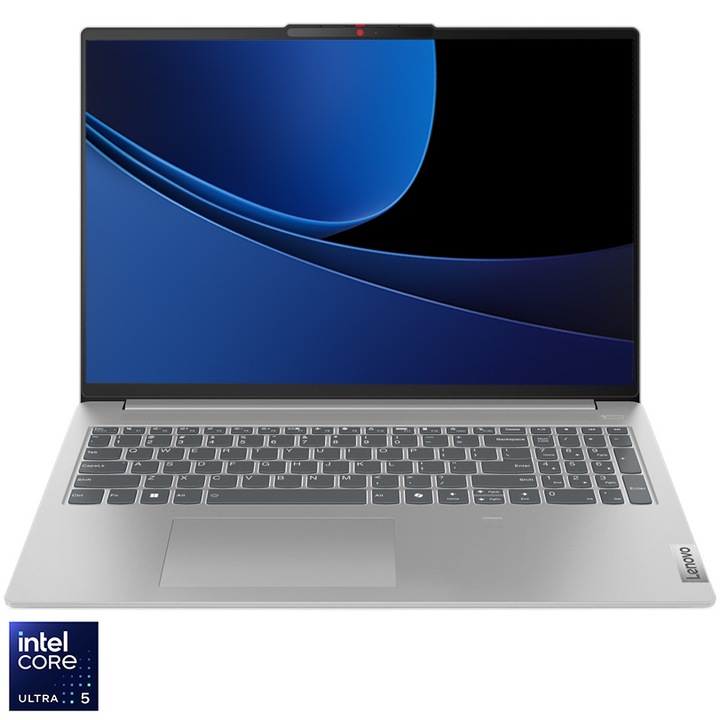 Laptop Lenovo IdeaPad Slim 5 16IMH9 cu procesor Intel® Core™ Ultra 5 125H pana la 4.5GHz, 16", 2K, OLED, 16GB LPDDR5x, 512GB SSD, Intel® Arc™ Graphics, No OS, Cloud Grey