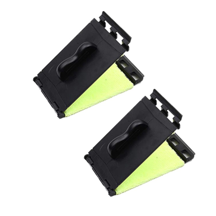 Set 2 piese curatare chitara, Plastic/Microfibra, Negru