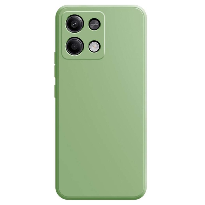 Husa BestCase® Premium Silicon, Compatibila Cu Xiaomi Redmi Note 13 Pro 5G, 1.2MM Slim, Microfibra in interior, Antisoc, Rezistent la socuri, Protectie Camera, Margini ridicate pentru protectia ecranului, Verde avocado