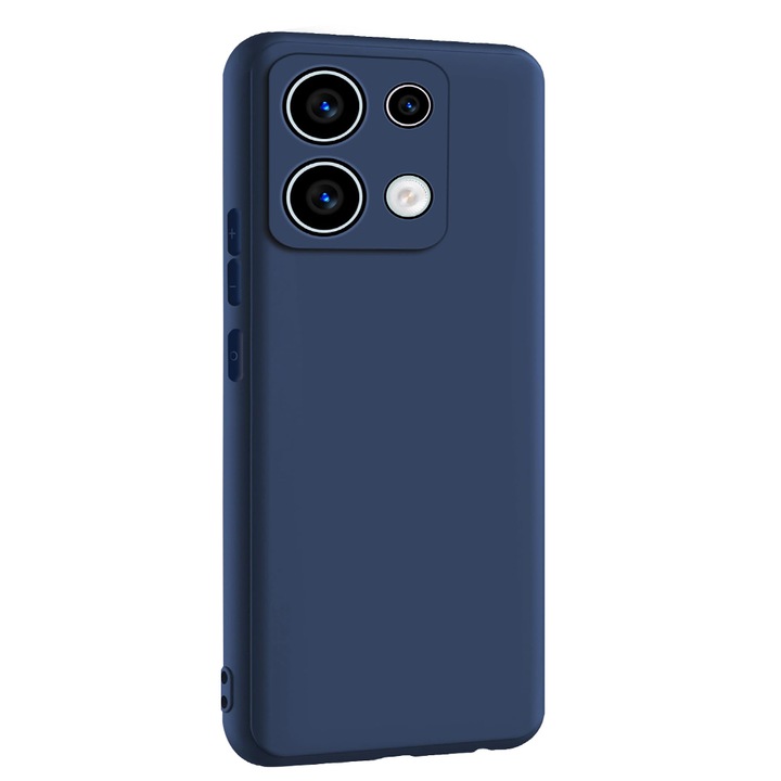 Husa BestCase® Premium Silicon, Compatibila Cu Xiaomi Redmi Note 13 5G, 1.2MM Slim, Microfibra in interior, Antisoc, Rezistent la socuri, Protectie Camera, Margini ridicate pentru protectia ecranului, Albastru inchis