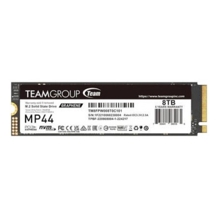 SSD Team Group MP44, capacitate 8TB, PCIe 4.0 x4 NVMe M.2 2280