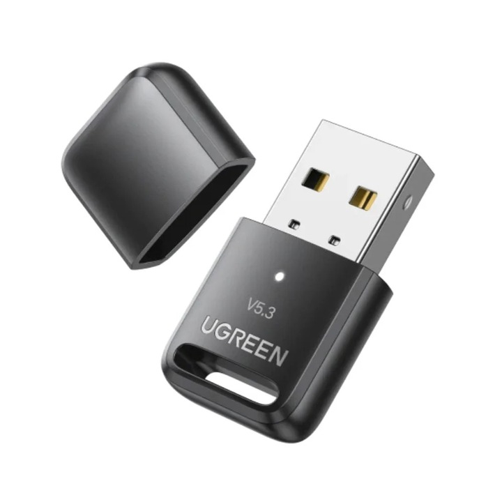 Ugreen Bluetooth adapterek, "CM591" csatlakozás USB 2.0-n keresztül, távolság 10 m (max.), Bluetooth v5.3, belső antenna