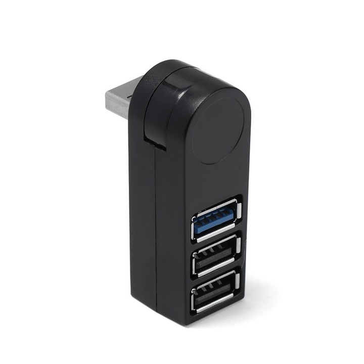 Techstar® HB3 USB-elosztó, 3.0 nagy sebességű, 1 USB 3.0 port, 2 USB 2.0 port, nagy sebességű USB 3.0 csatlakozás, kompakt