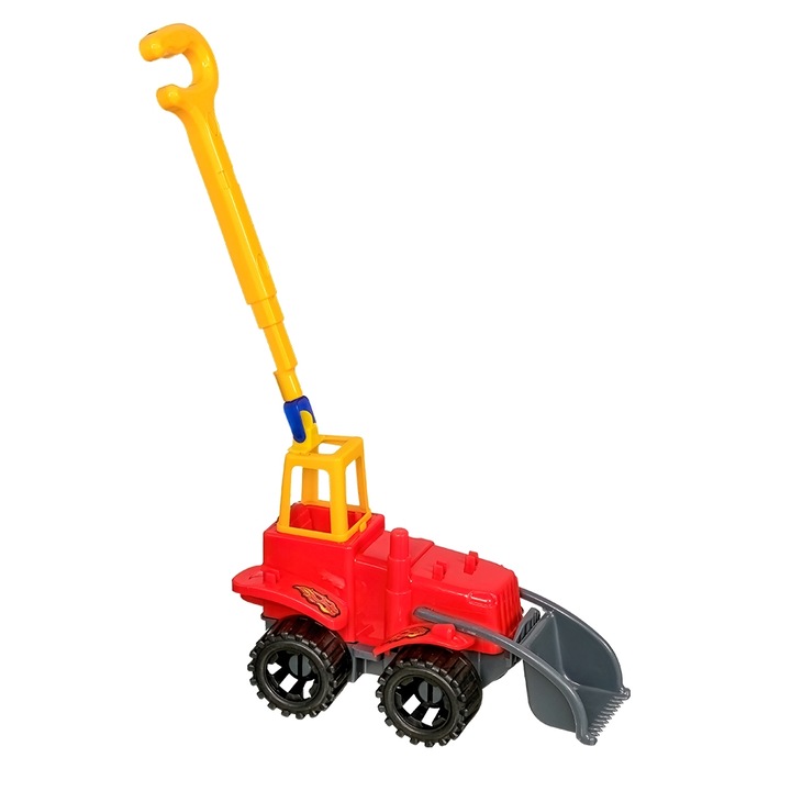 Tractor din plastic cu bat de impins