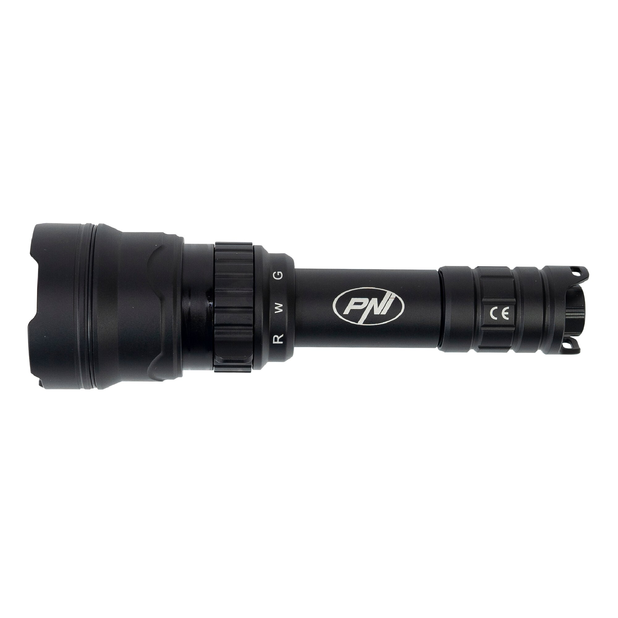 PNI Adventure F300 Lampe torche LED en 3 couleurs : blanc, rouge, vert, distance 500 m, flux lumineux 540 lm, batterie 18650 3000 mAh incluse