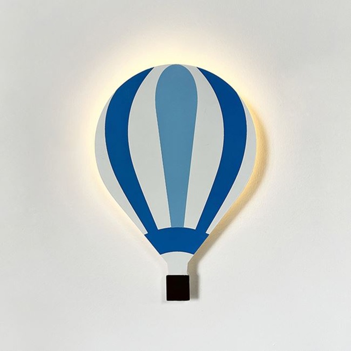 Légballon formájú éjszakai lámpa babaszobába, kék LED 15,5x23cm, Nipplebaby