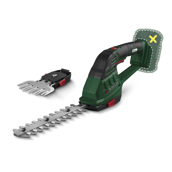 Акумулаторна ножица за трева и храсти 20 V (без зарядно и батерия)