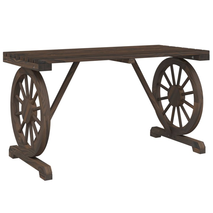 Masa de gradina vidaXL, 115x55x65 cm, lemn masiv de brad, 14.95 Kg 365114