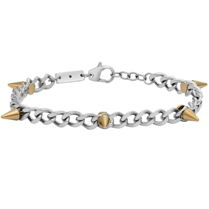 Bratara Diesel Steel cu tepi DX1453931, Argintiu, Auriu