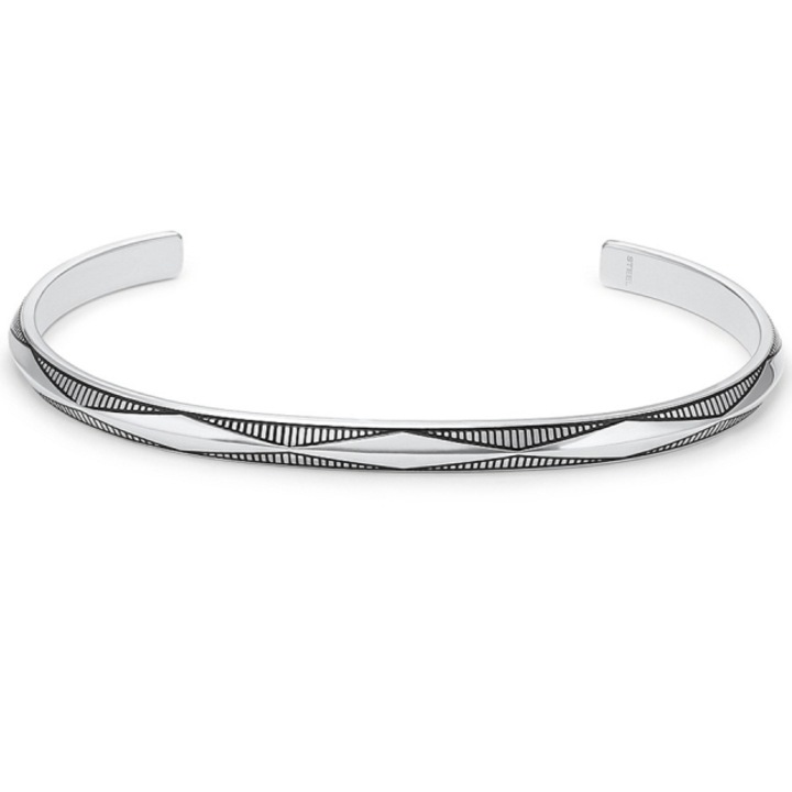 Bratara Fossil Steel cuff JOF00837040, Argintiu