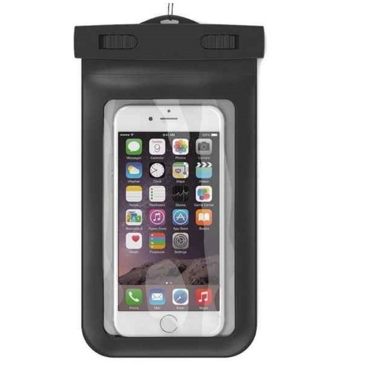 Husa subacvatica waterproof pentru telefon 5" neagra