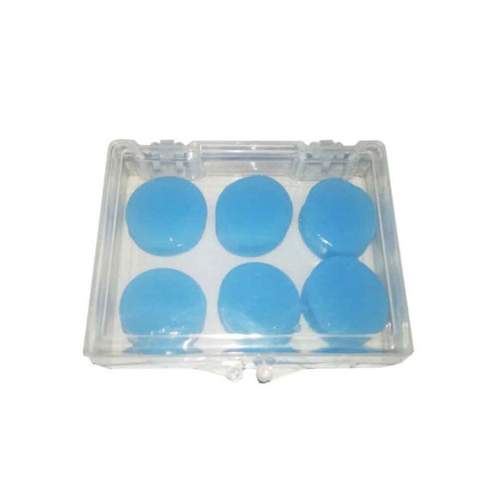 Set 6 Dopuri Urechi pentru Inot, Silicon, Albastru
