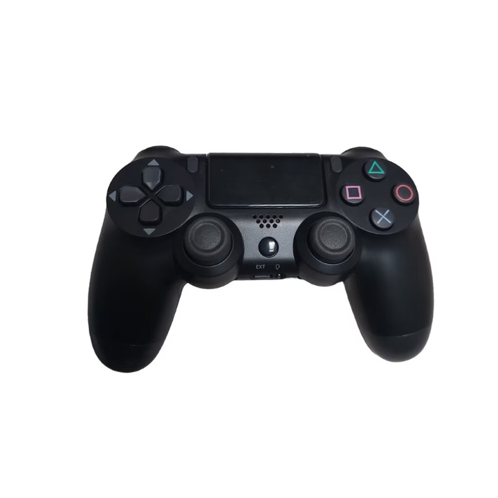 Безжичен контролер Doubleshock, HYT, съвместим PS4, PSTV и PS Now, с вибрации, черен