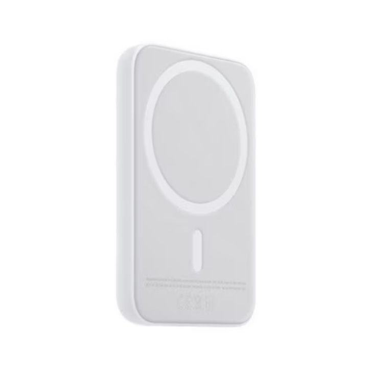 Magsafe külső akkumulátor, vezeték nélküli töltés, 5000 mAh, fehér