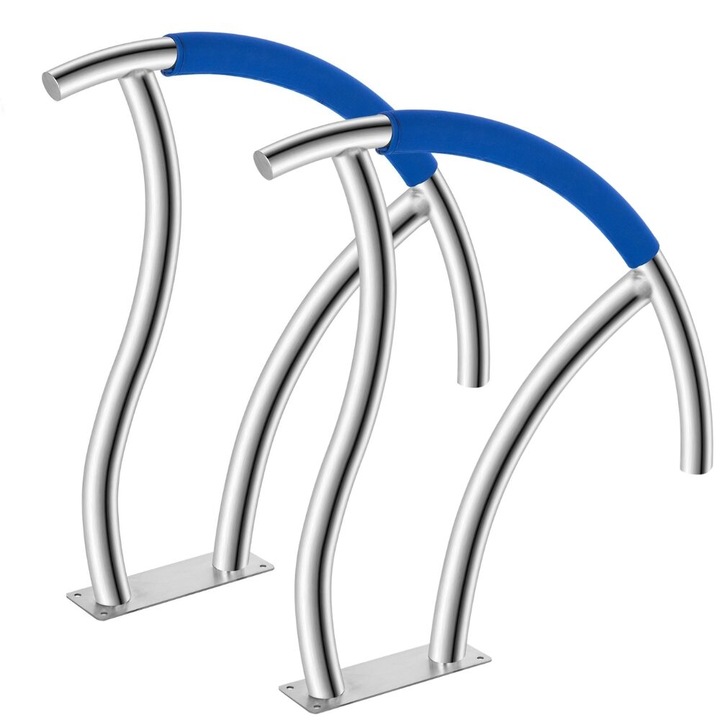 Set 2 Balustrade pentru piscine din Inox, dimensiune 76.2 x 76.2 cm, Capacitate 170 kg